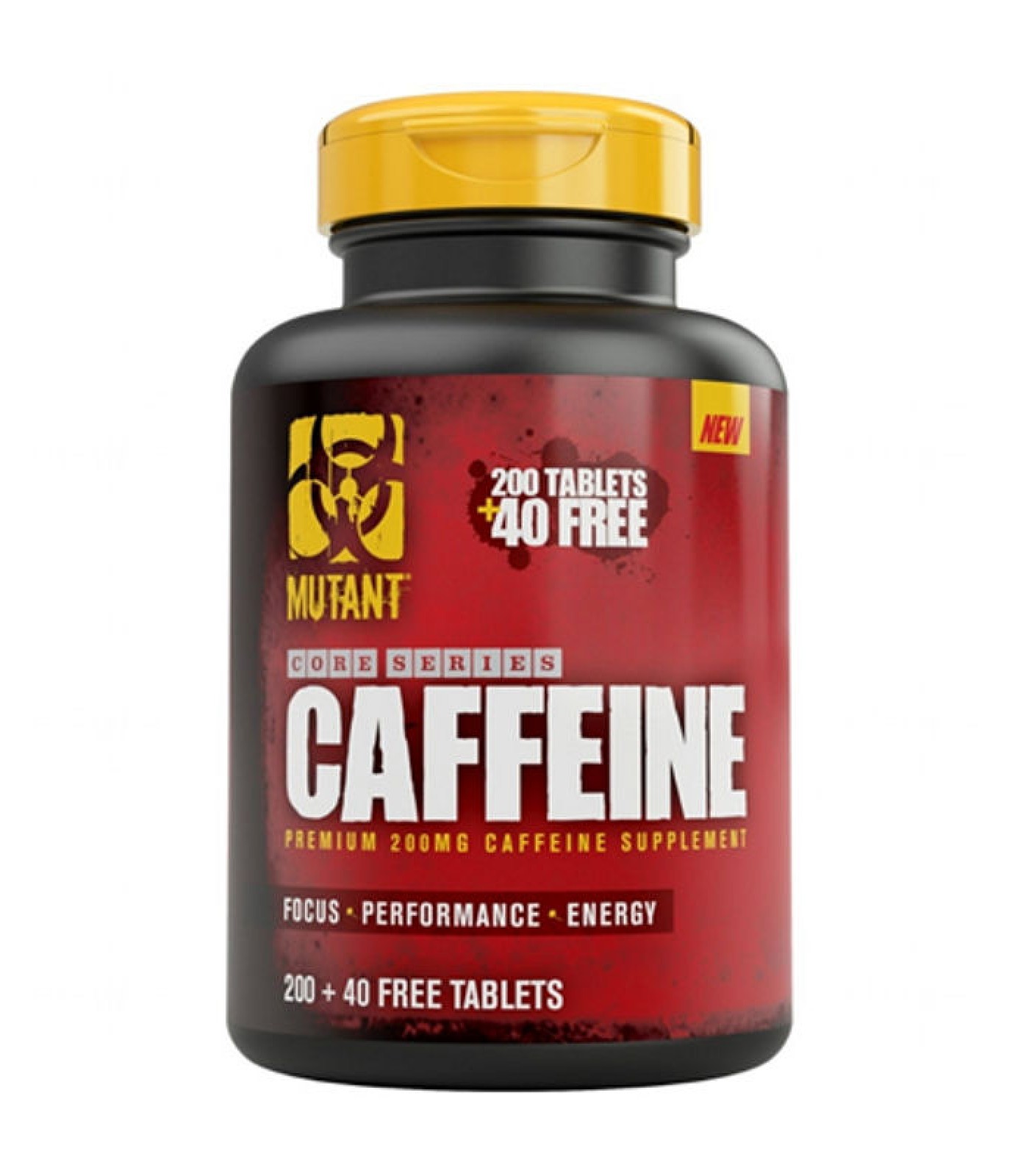 MUTANT - CAFFEINE Premium 200mg / 200tabs. + 40 FREE tabs